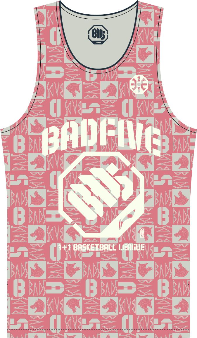 Unisex Basketball-Competition Set 2 Tops "Anti-Warrior" Badfive BIG orange+grey - AAYT045-9 5XL = 4XL EU