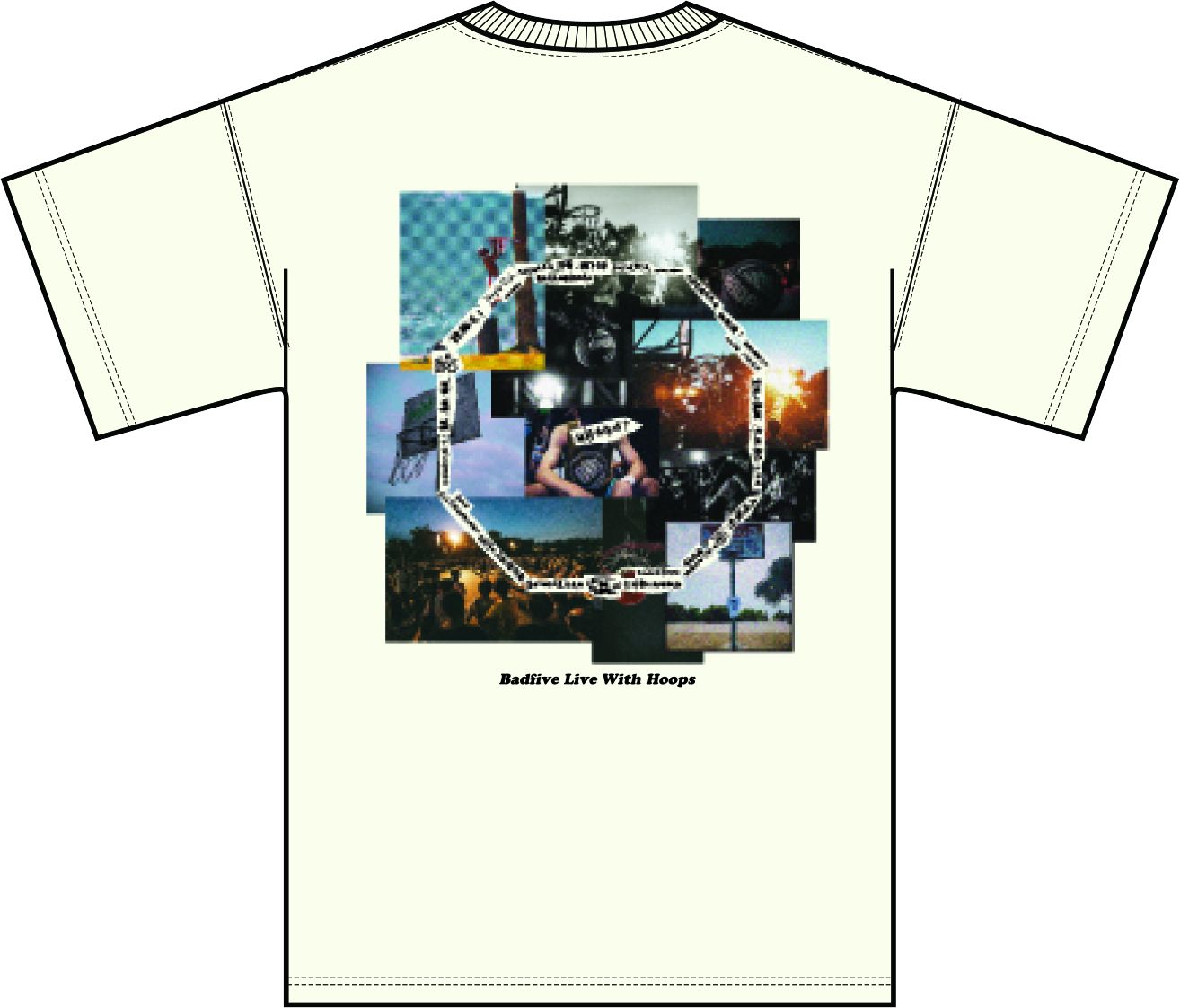 Unisex Basketball T-Shirt "BADFIVE" -No War- white - AHST281-1
