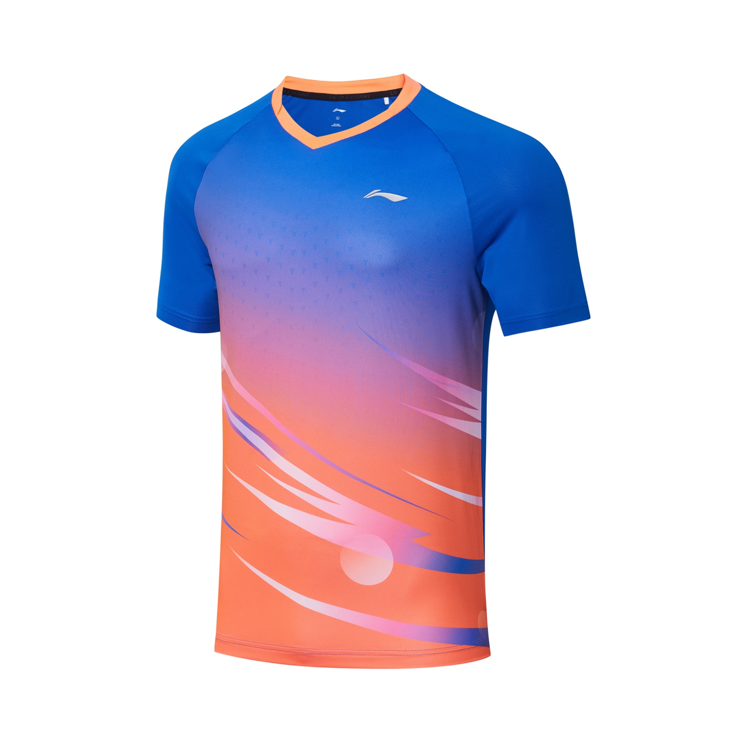 Tabletennis Men Team Competition-Shirt Topspin - orange-blue - AAYT031-2 4XS = 5XS EU