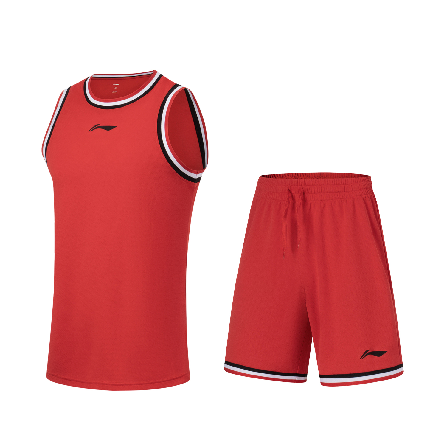 Unisex Basketball Competition-Dress BASICS (Set with Tank and Shorts) Red - AATT001-2 5XL = 4XL EU