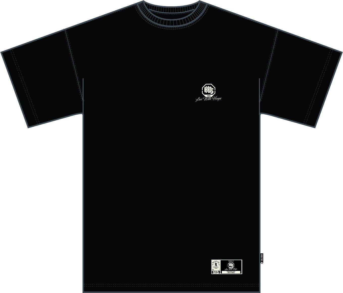 Unisex Basketball T-Shirt "BADFIVE" No-War black - AHST281-2 5XL = 4XL EU
