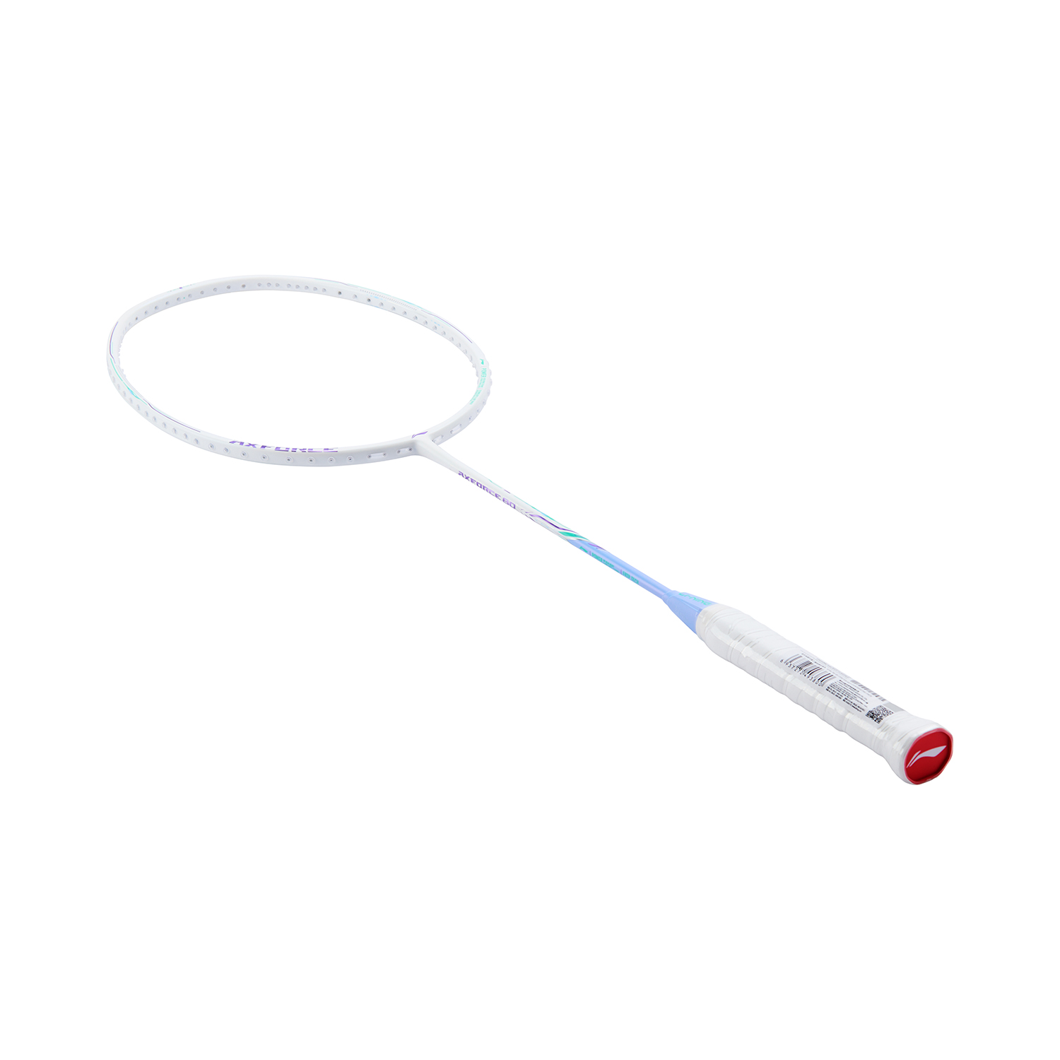 Badmintonracket AXFORCE 80 (5U) white unstrung - AYPV035-5