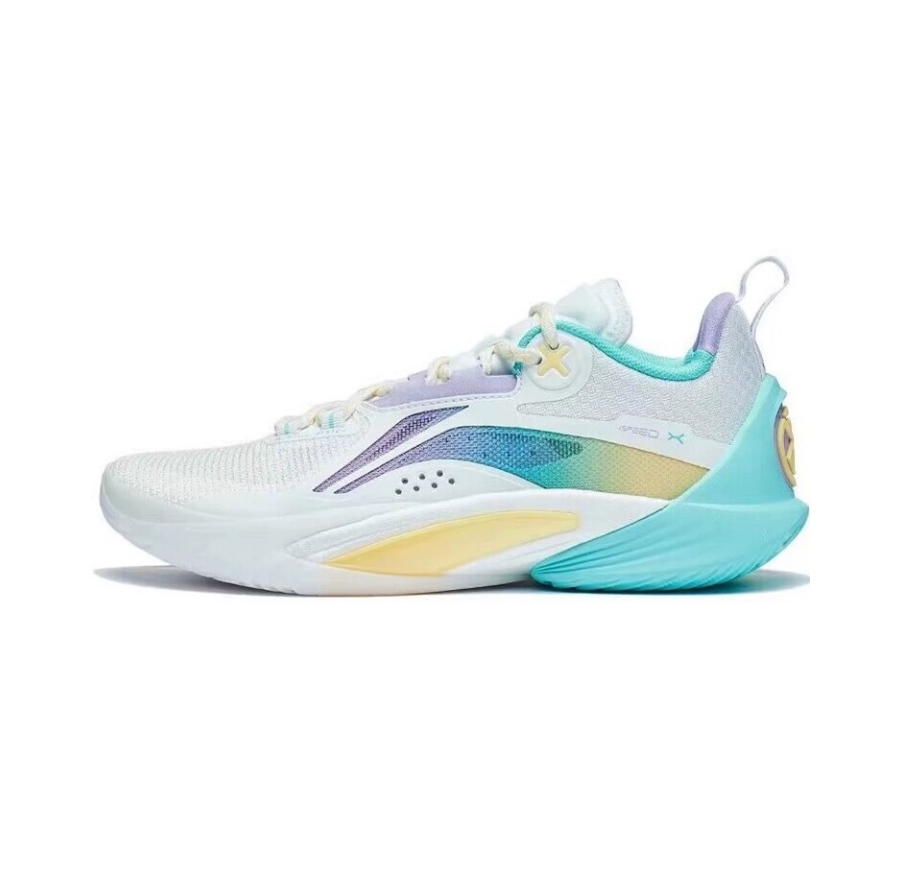 Men Basketballshoe "Speed X" Premium - white/lilac - ABAT085-8 EU 47 2/3 -US 13  -305mm 