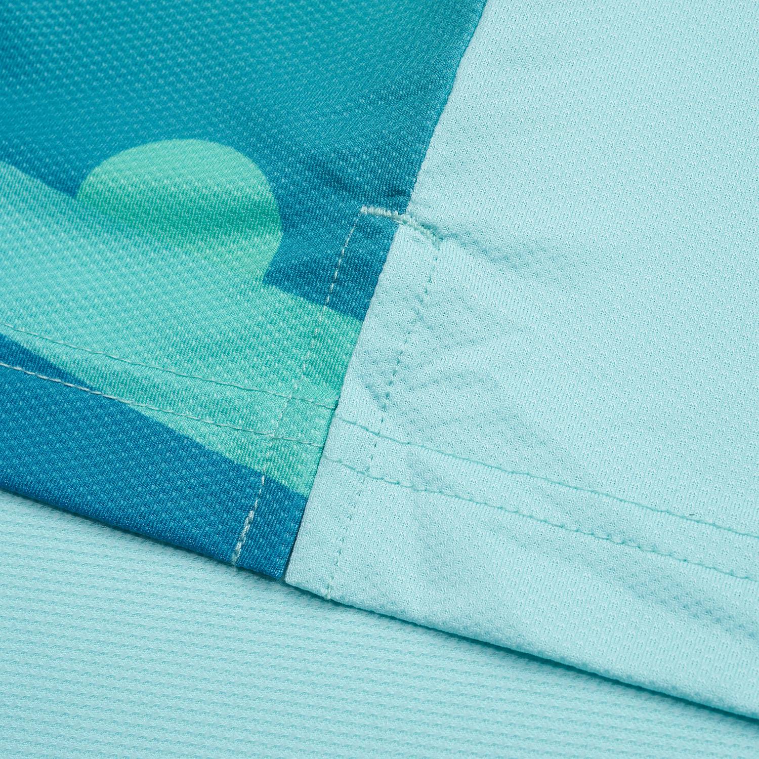 Tabletennis Men Team Competition-Shirt Topspin - green-blue - AAYT031-3