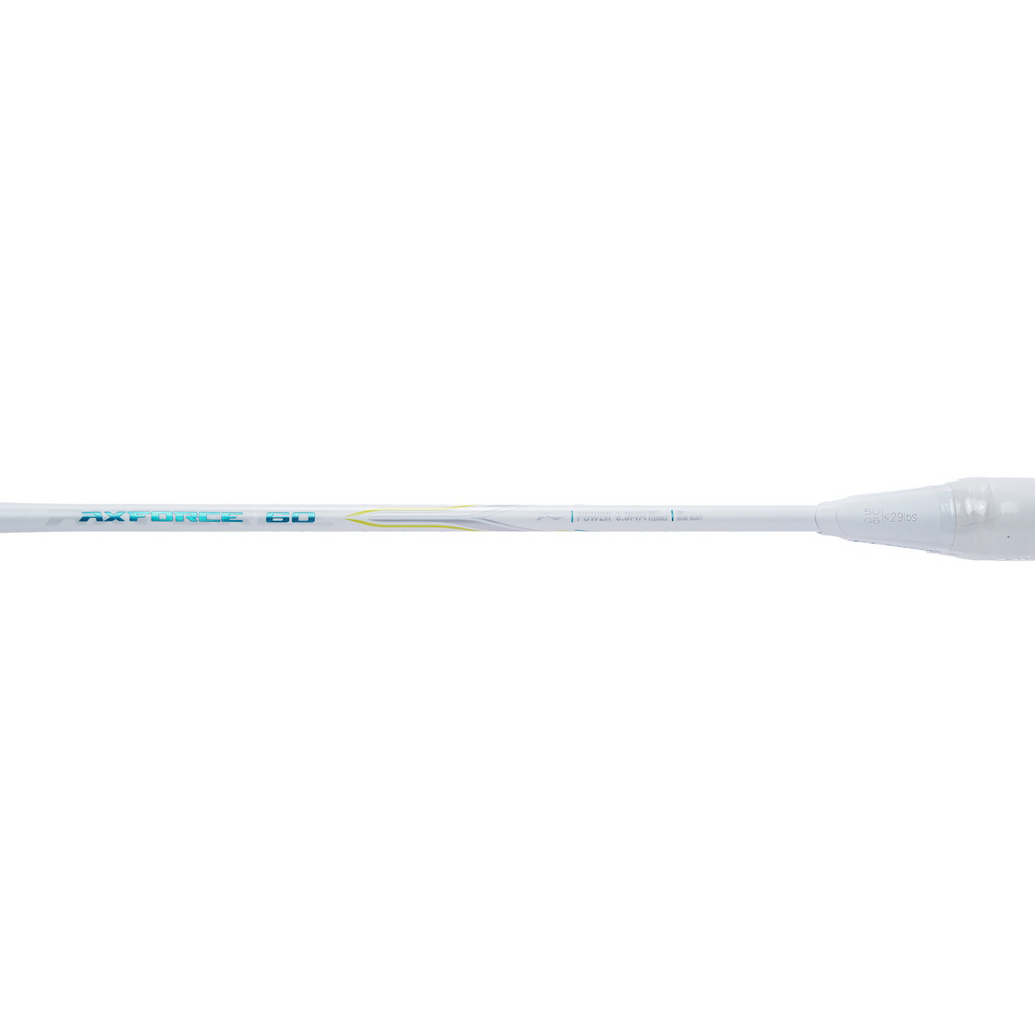 Badmintonracket AXFORCE 60 (5U) White - unstrung - AYPT055-1