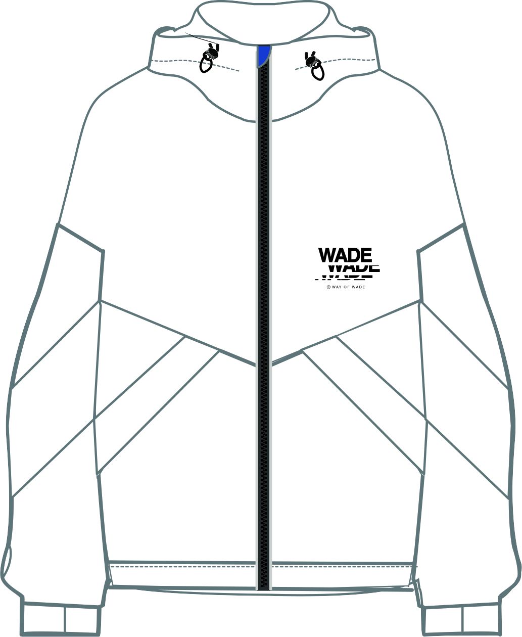 Unisex Basketball Windbreaker Wade white - AFDT307-5 5XL = 4XL EU