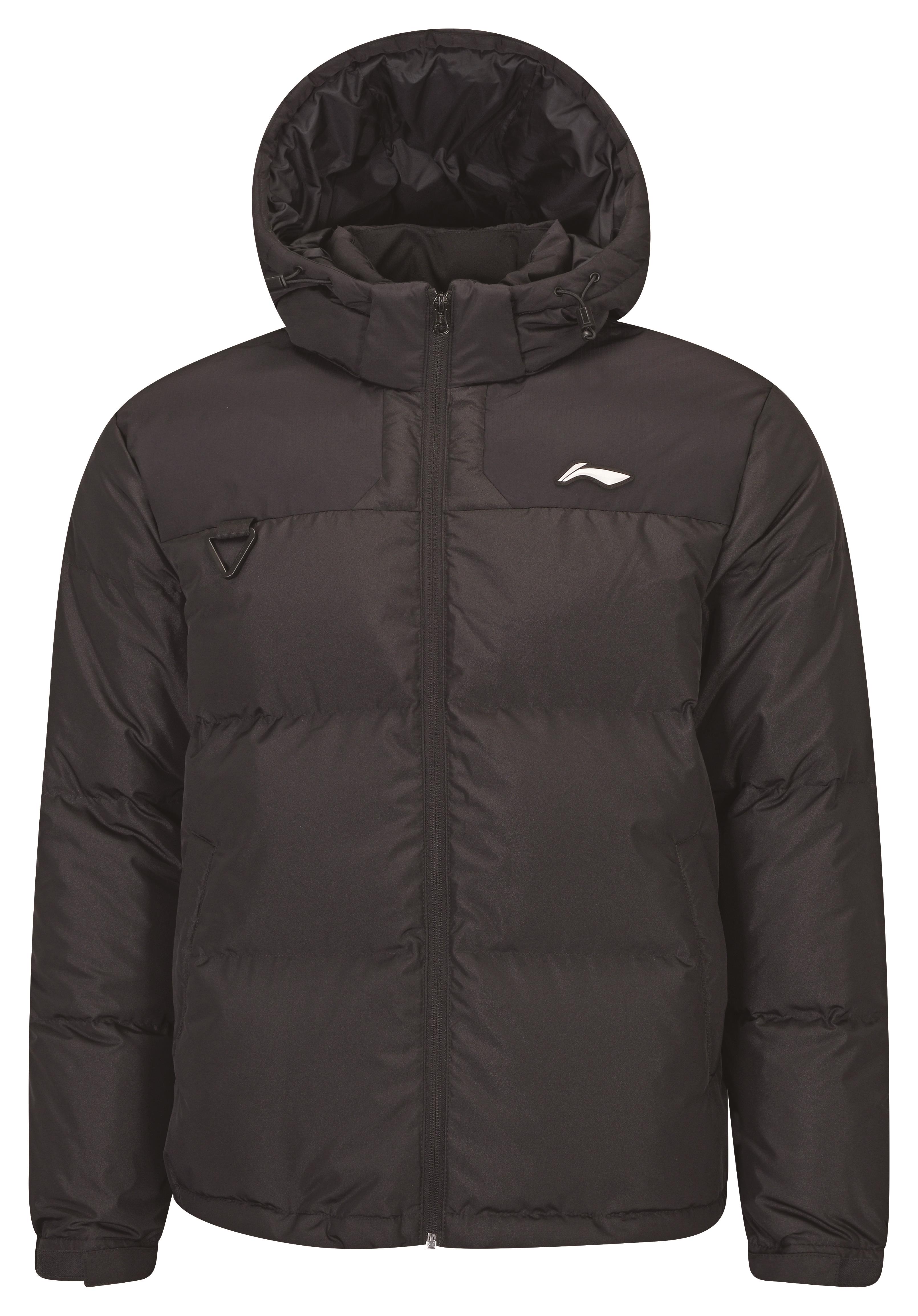 Herren Outdoor Daunenjacke schwarz mit Kapuze- AYMS213-1 S = XS EU