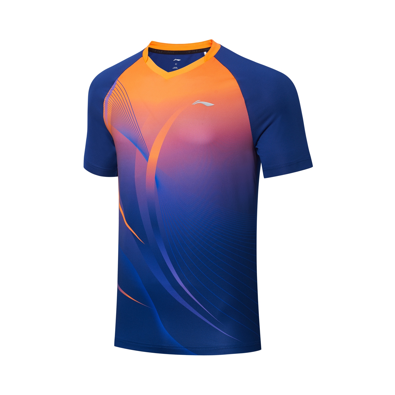 Tabletennis Men Team Competition-Shirt Topspin - blue-orange - AAYT031-4