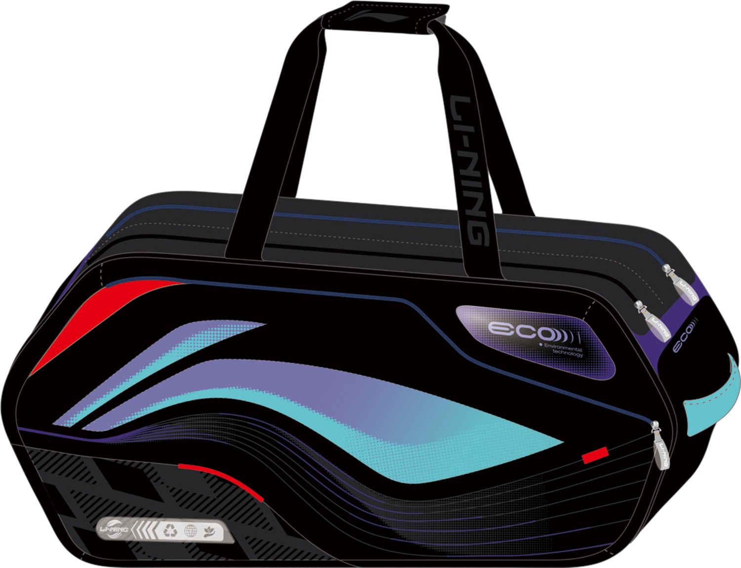 Badminton Square Bag "Hexagon" black - ABJU013-1