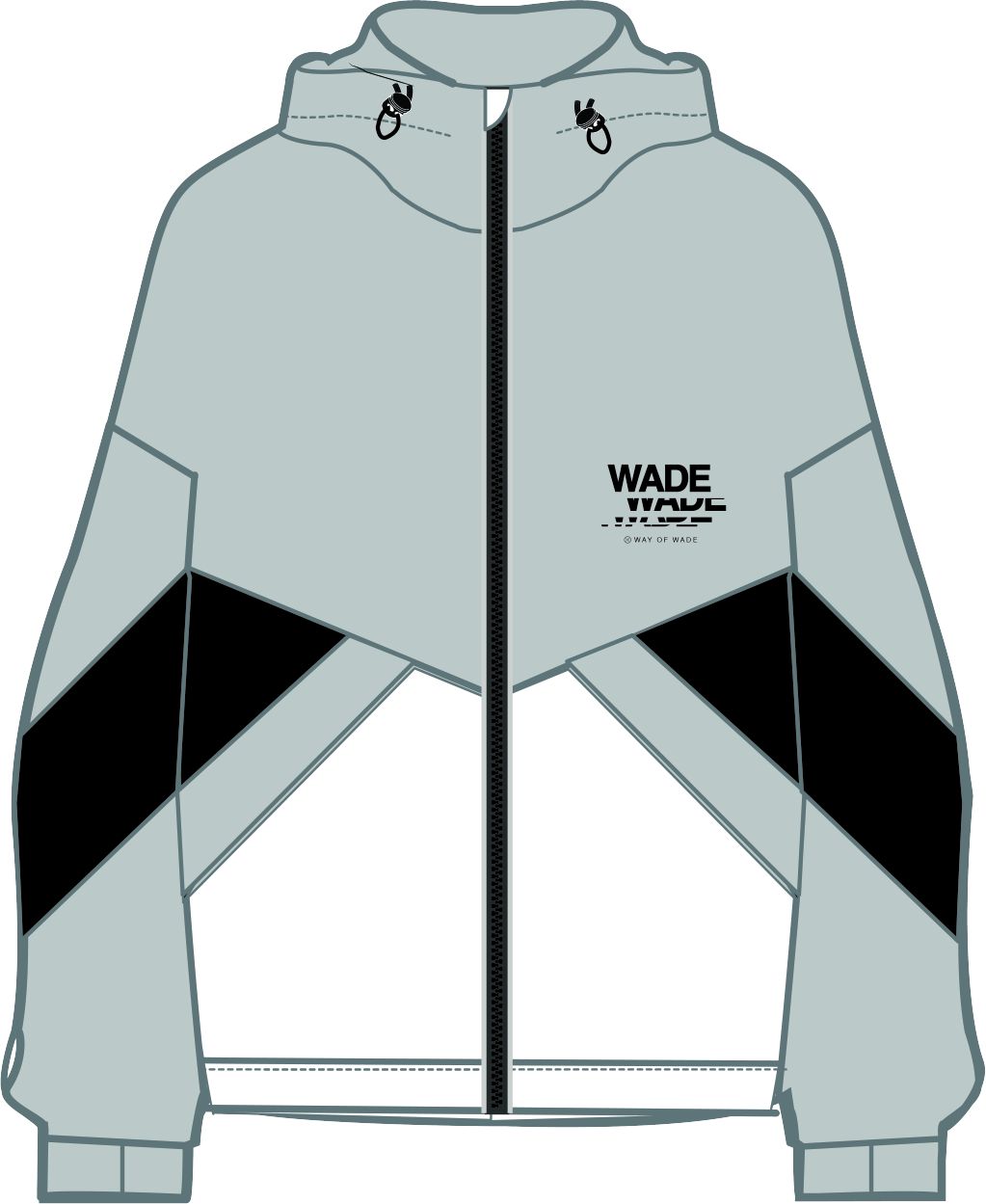 Unisex Basketball Windbreaker Wade grey - AFDT307-2 5XL = 4XL EU