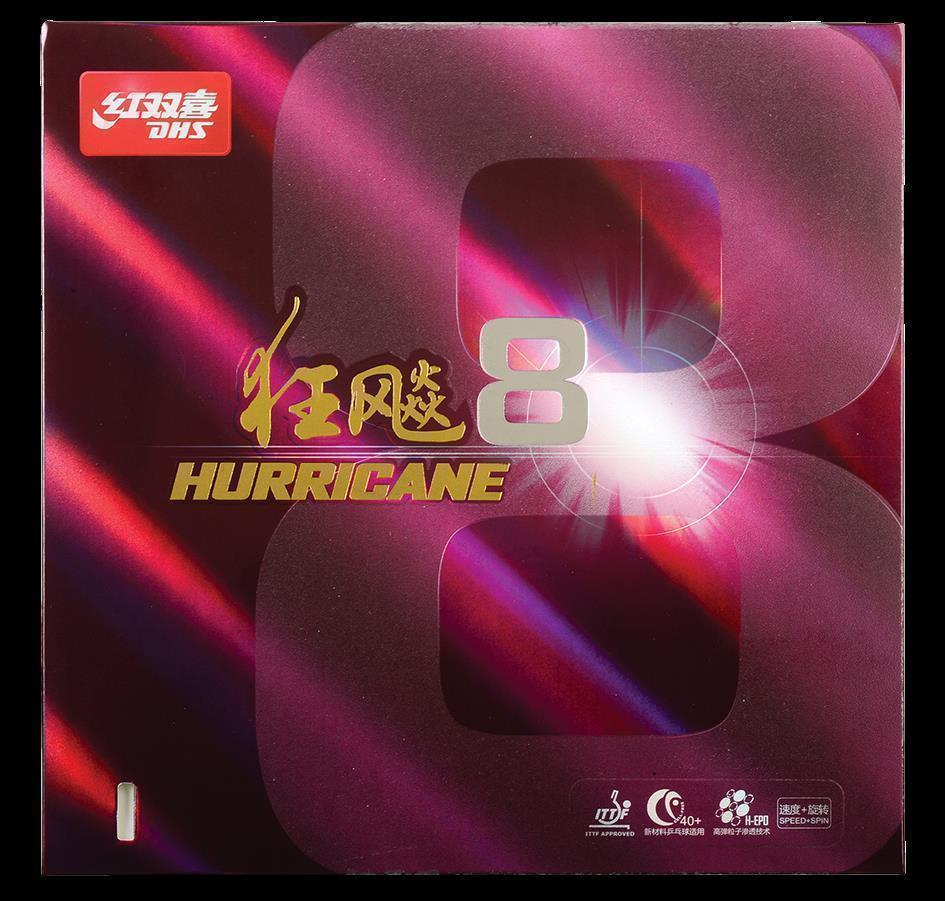 DHS Hurricane 8 Hard 41 Rubber Red - DXDJ963-4