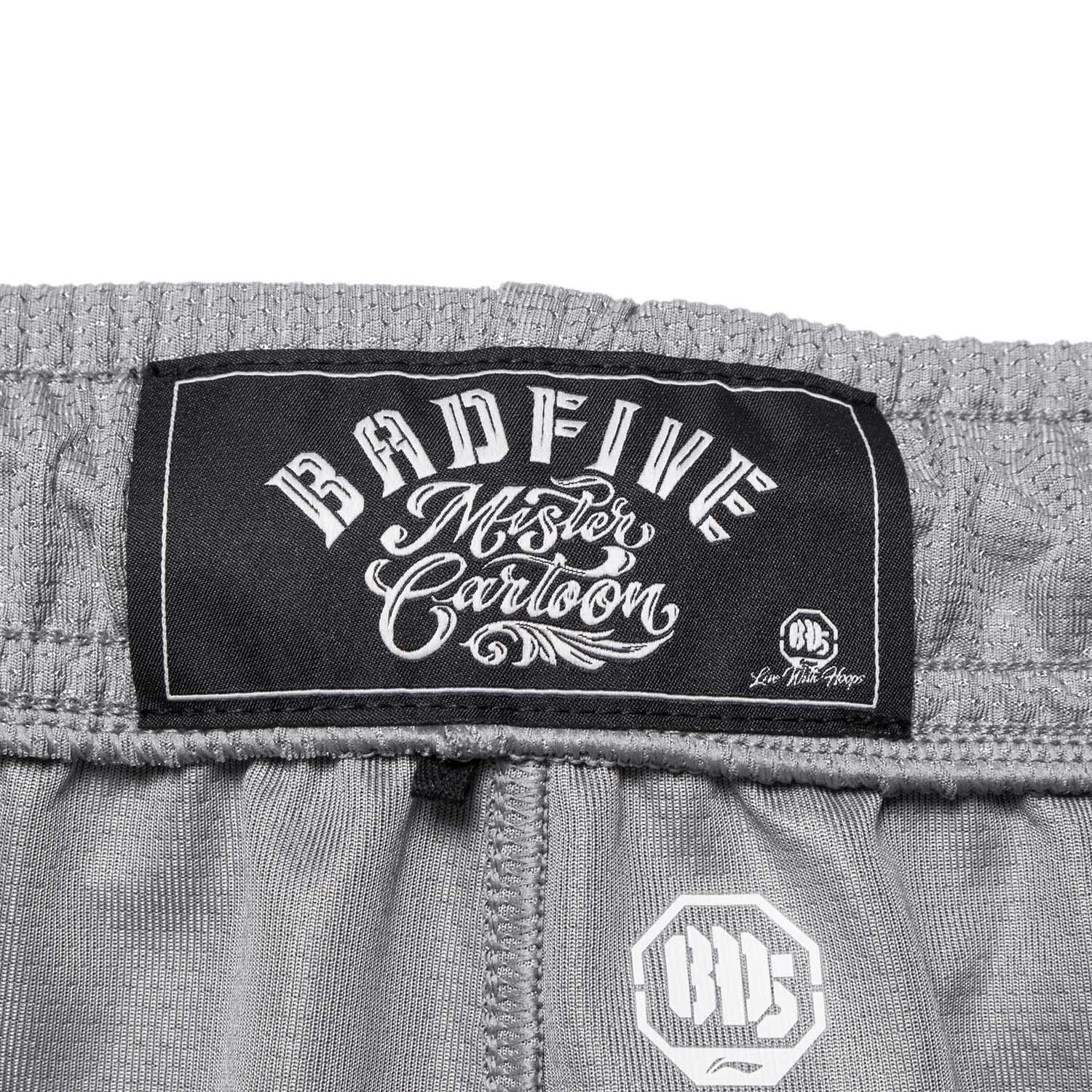 Unisex Basketball-Short "Anti-Warrior" Badfive BIG Grey-Black - AAPT045-9 5XL = 4XL EU