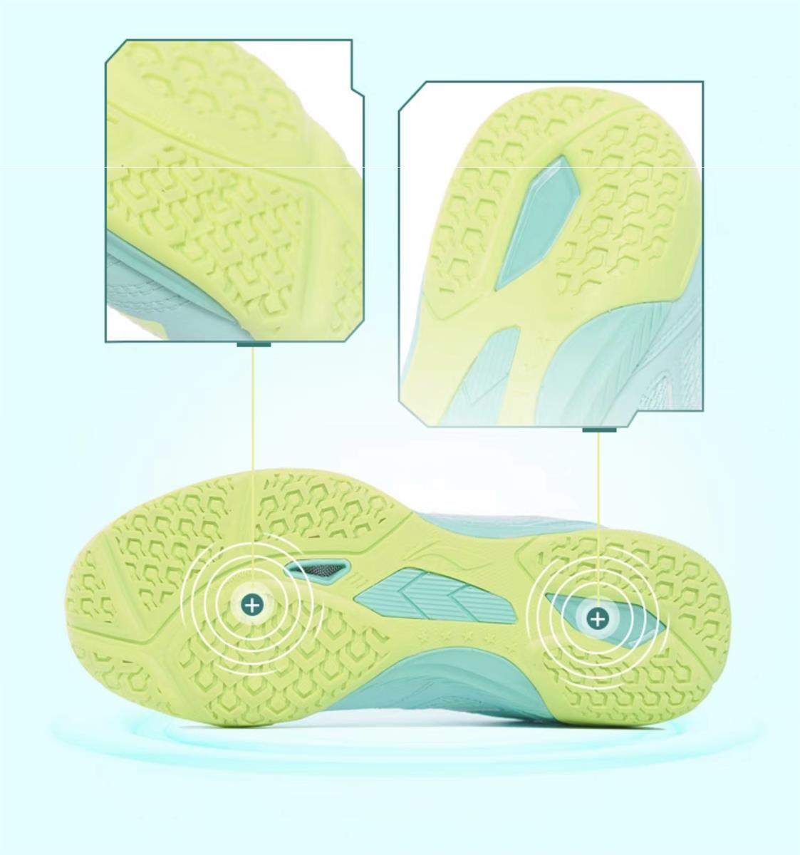 Unisex Table Tennis Competition/Training shoe Hawk Eye 2.0 - green - APTT005-4 EU 46 1/3 = US 12