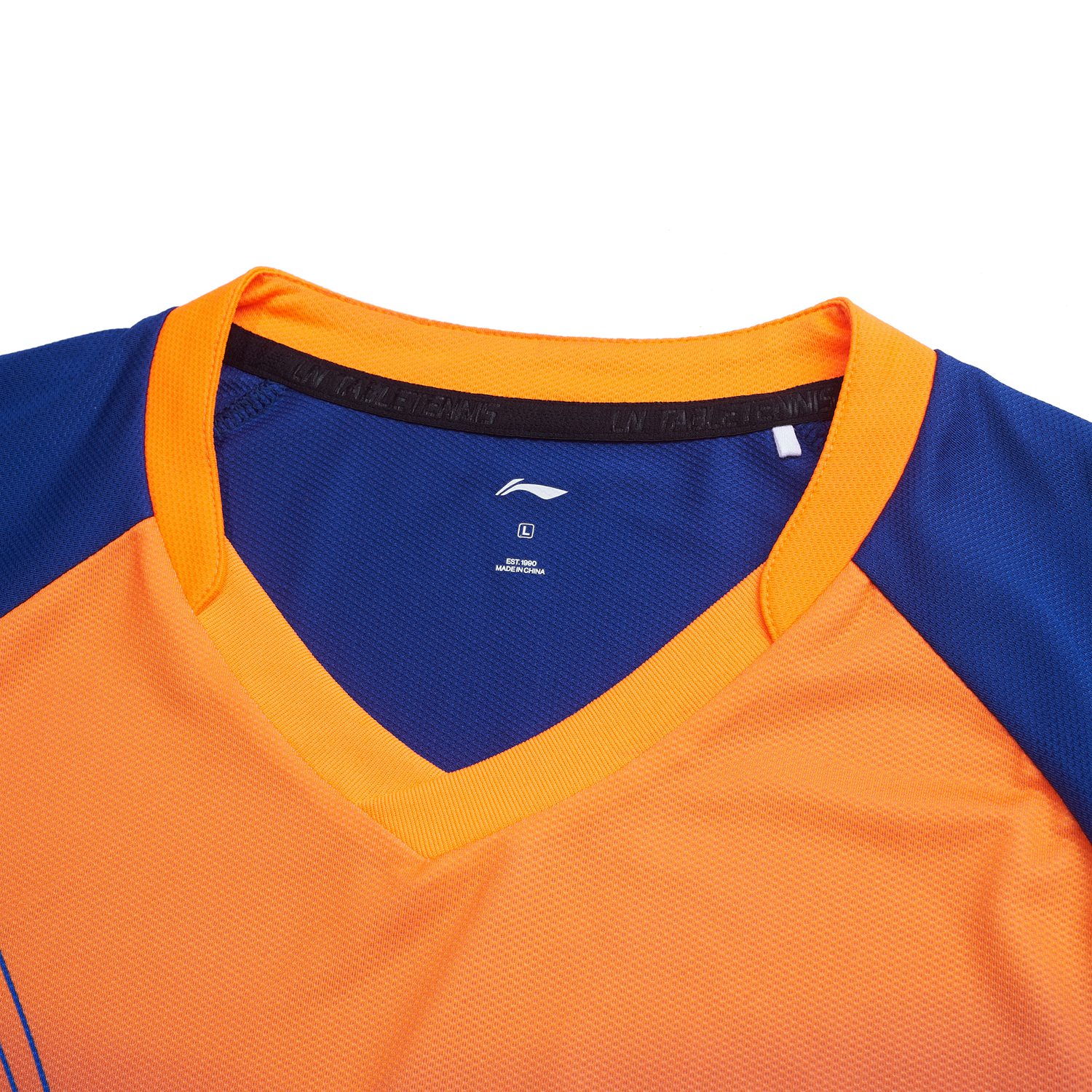 Tabletennis Men Team Competition-Shirt Topspin - blue-orange - AAYT031-4 4XS = 5XS EU