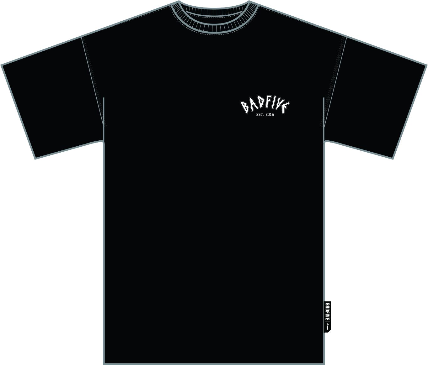 Unisex Basketball T-Shirt "BADFIVE" Anti-Warrior black - AHST289-2 5XL = 4XL EU