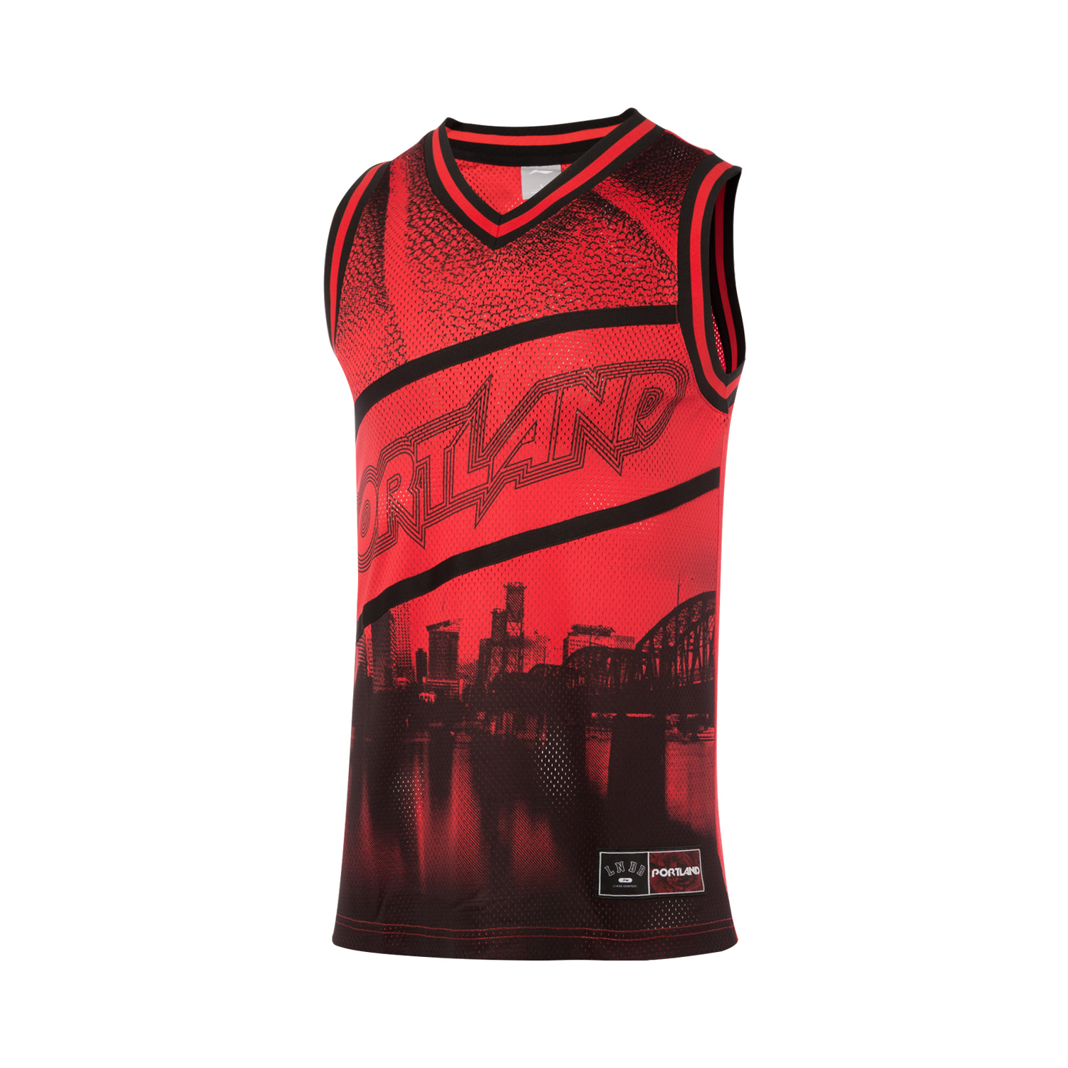 Unisex Basketball-Shirt "Portland 03" rot - AAYQ231-1 5XL = 4XL EU