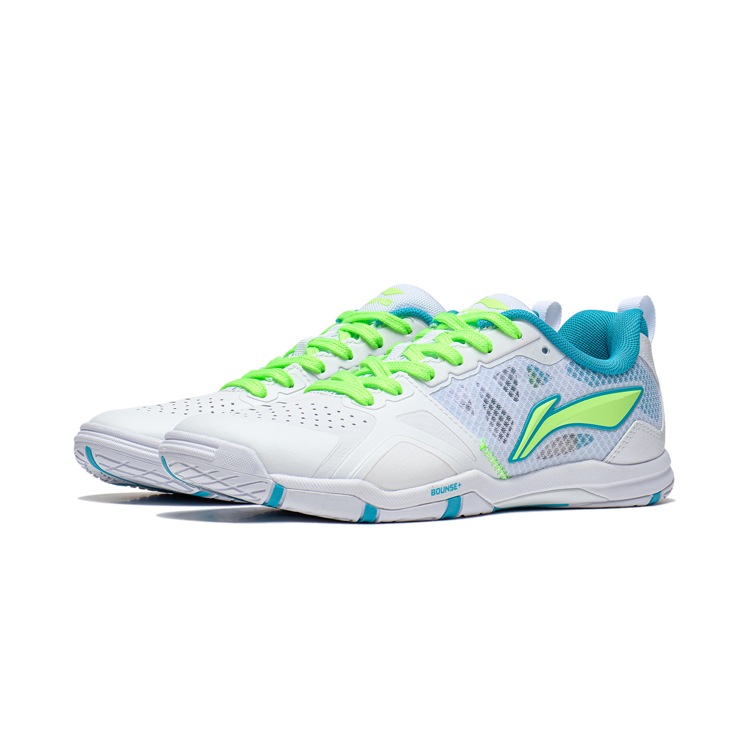 Unisex Tabletennis shoe Hawk Eye 2.0 Pro - white/light-blue - APPT009-6 EU 46 1/3 = US 12