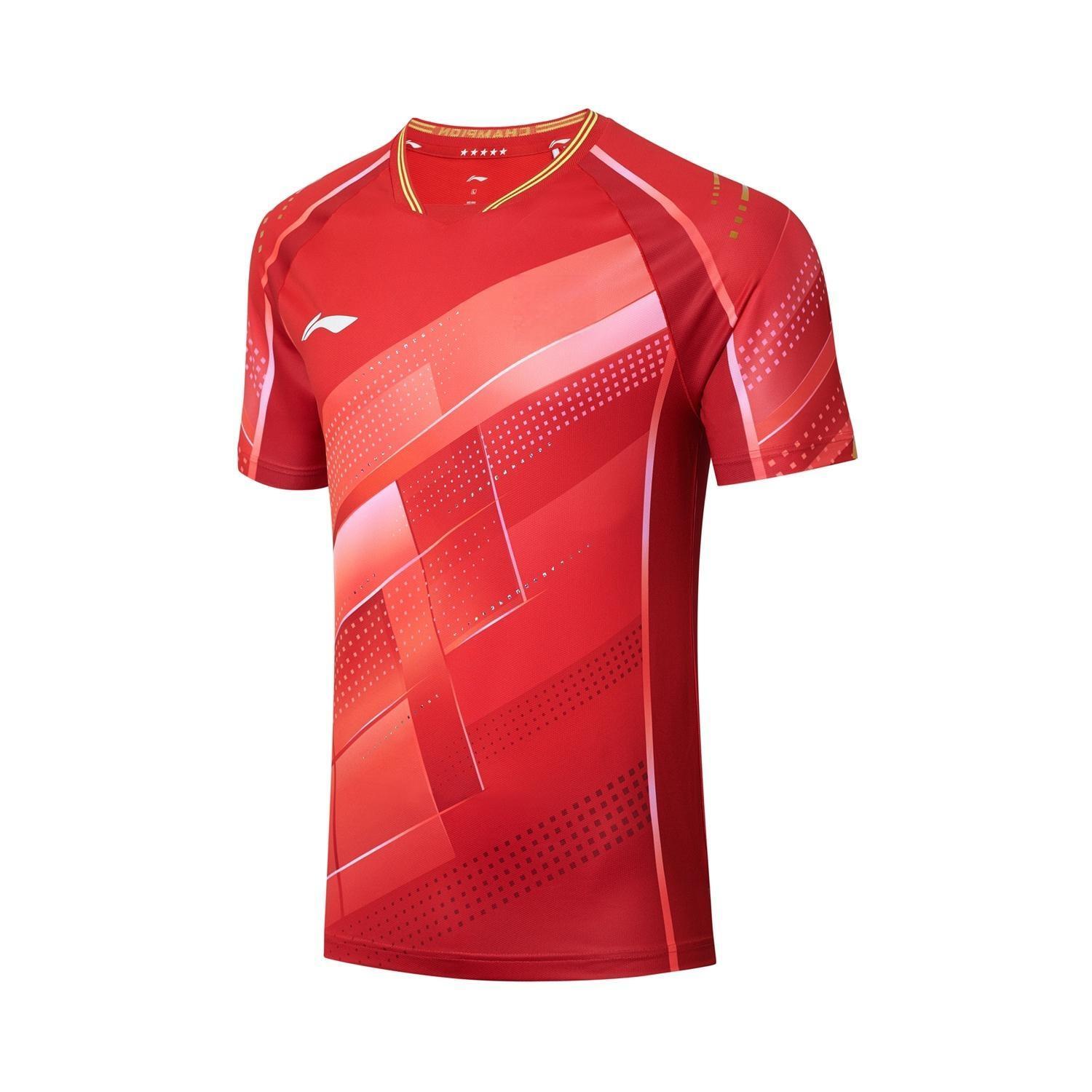 Tabletennis Men National-Team Competition-Shirt Cyber - red - AAYT029-2