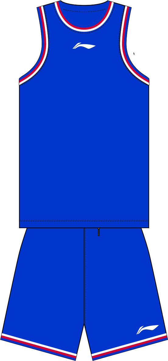 Unisex Basketball Wettkampf-Dress BASICS (Set aus Tank und Shorts) Blue - AATT001-11 5XL = 4XL EU