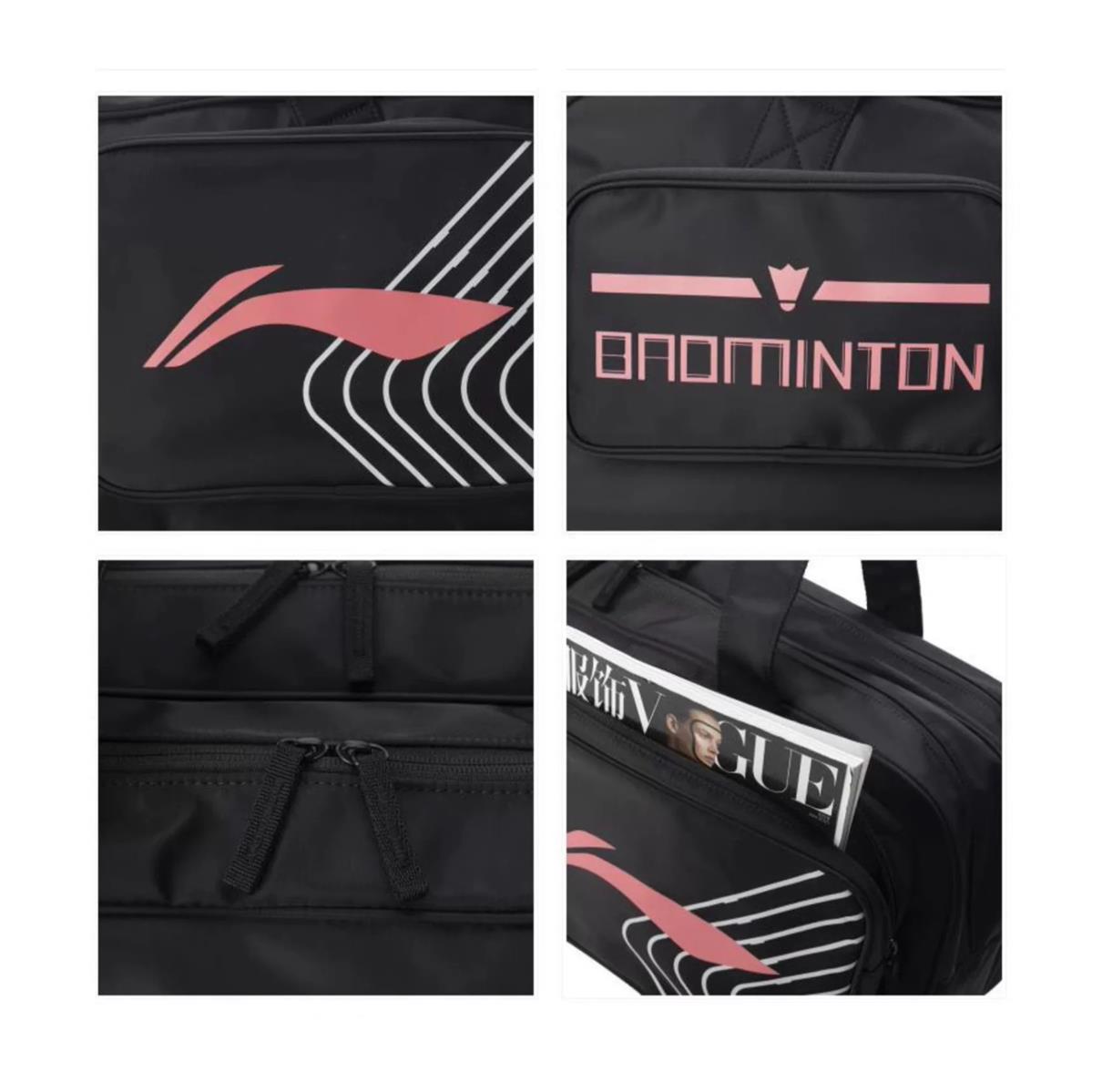 Badminton Square Bag "Badminton 2.0" grey-red - ABJT055-3