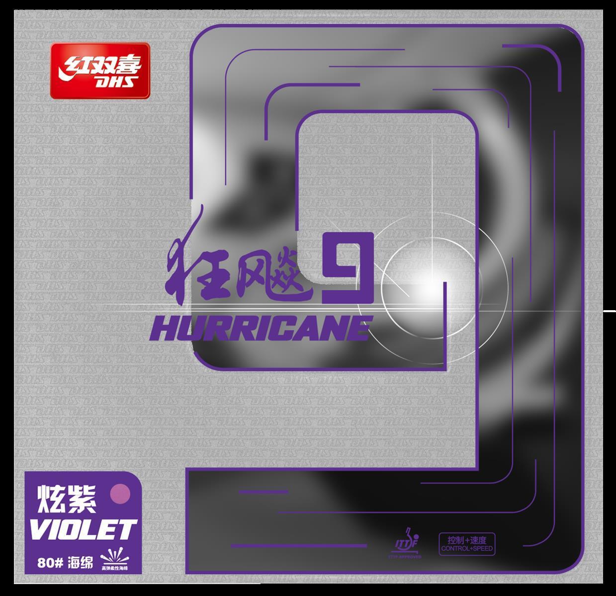 H9-V-DHS Hurricane 9 2,15mm Hard 38 Rubber Violet DXDS026-1