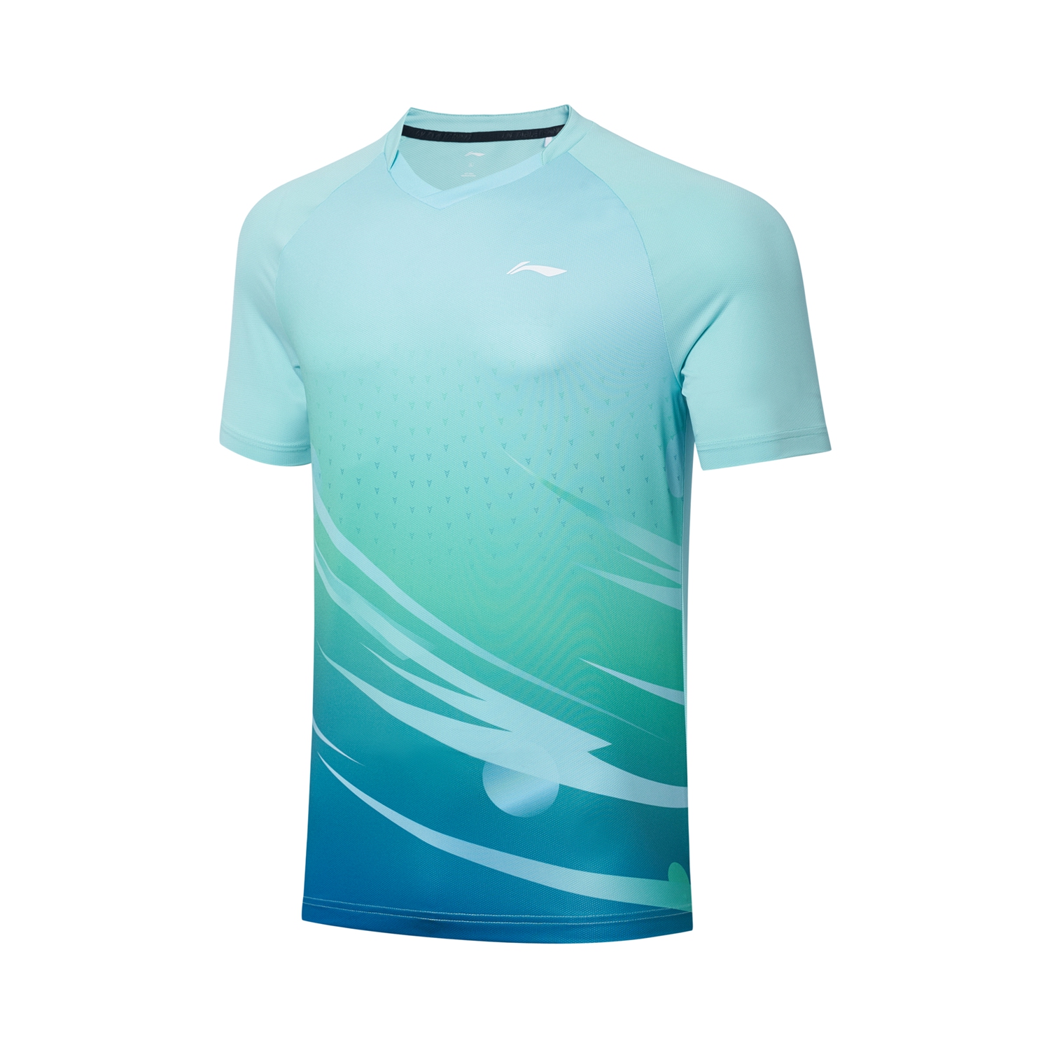 Tabletennis Men Team Competition-Shirt Topspin - green-blue - AAYT031-3 4XL = 3XL EU