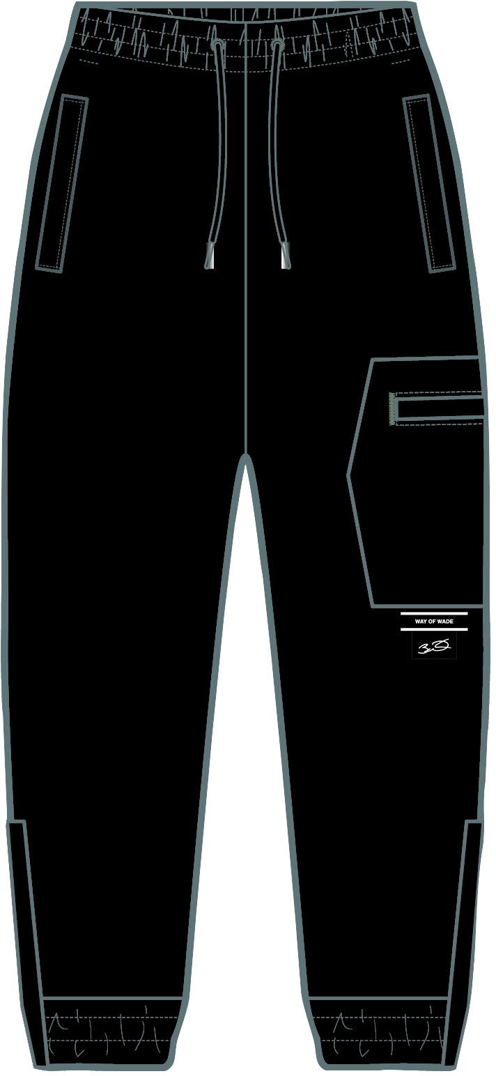 Unisex Basketball Casual Pants "Wade Casual" black - AKQT011-1 5XL = 4XL EU