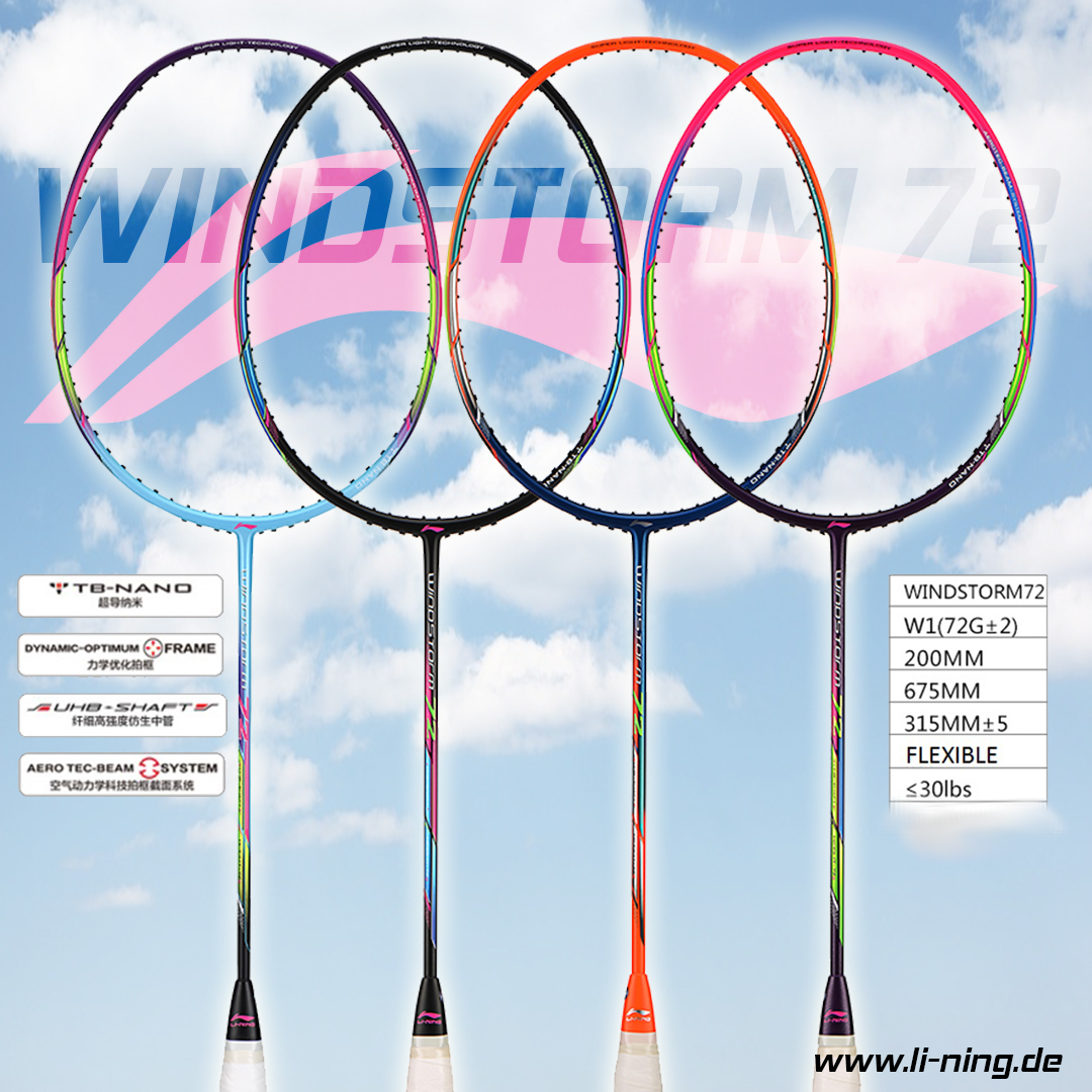 Badminton Racket Windstorm 72 Orange unstrung - AYPT433-6