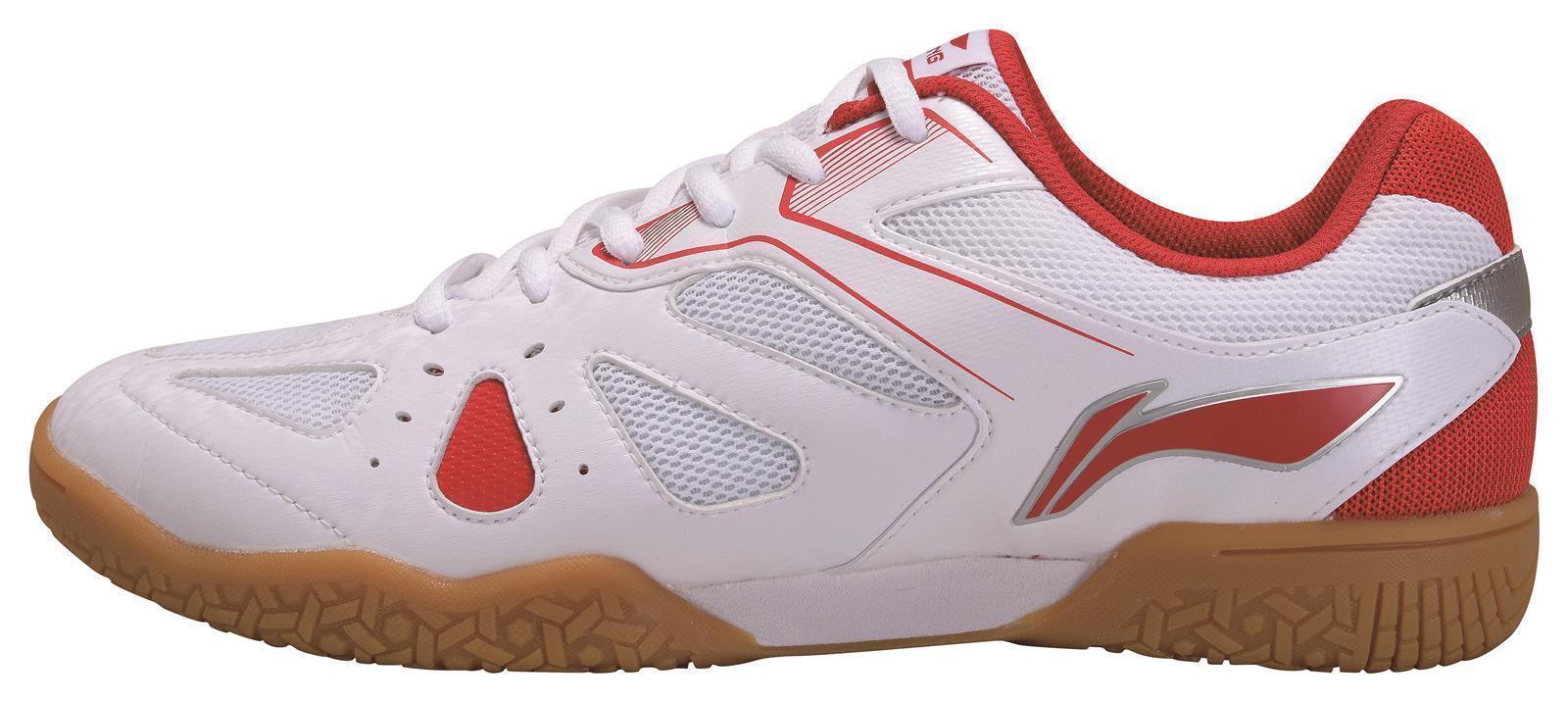 Men Table Tennis Training Shoe Hawk Eye - White/Red - APTP003-2 EU 45 = US 11