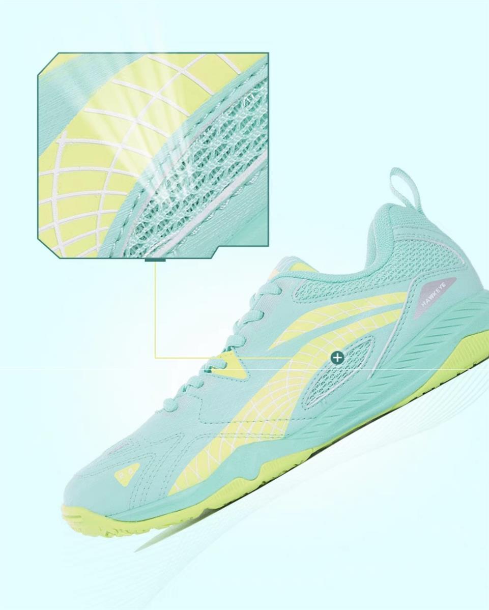 Unisex Table Tennis Competition/Training shoe Hawk Eye 2.0 - green - APTT005-4 EU 46 1/3 = US 12