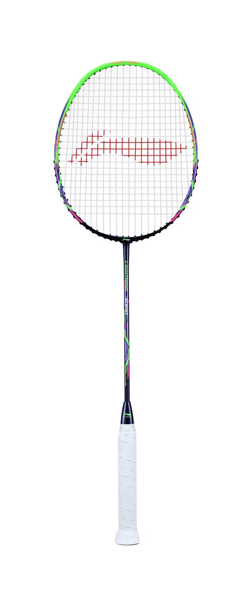 Badmintonschläger Lightning 3000 bespannt Grün-Violett - AYPQ136-3