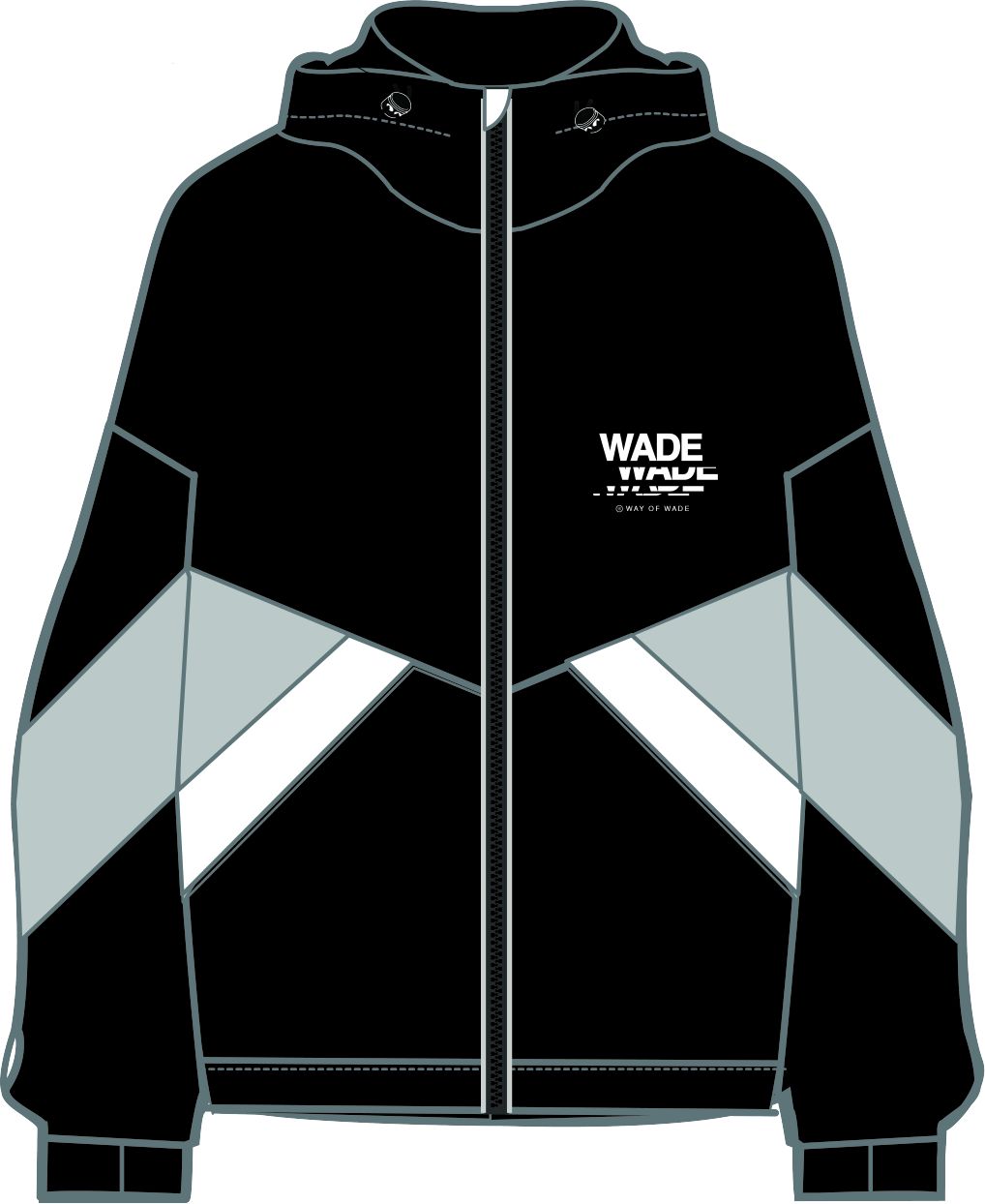 Unisex Basketball Windbreaker Wade black - AFDT307-1 5XL = 4XL EU