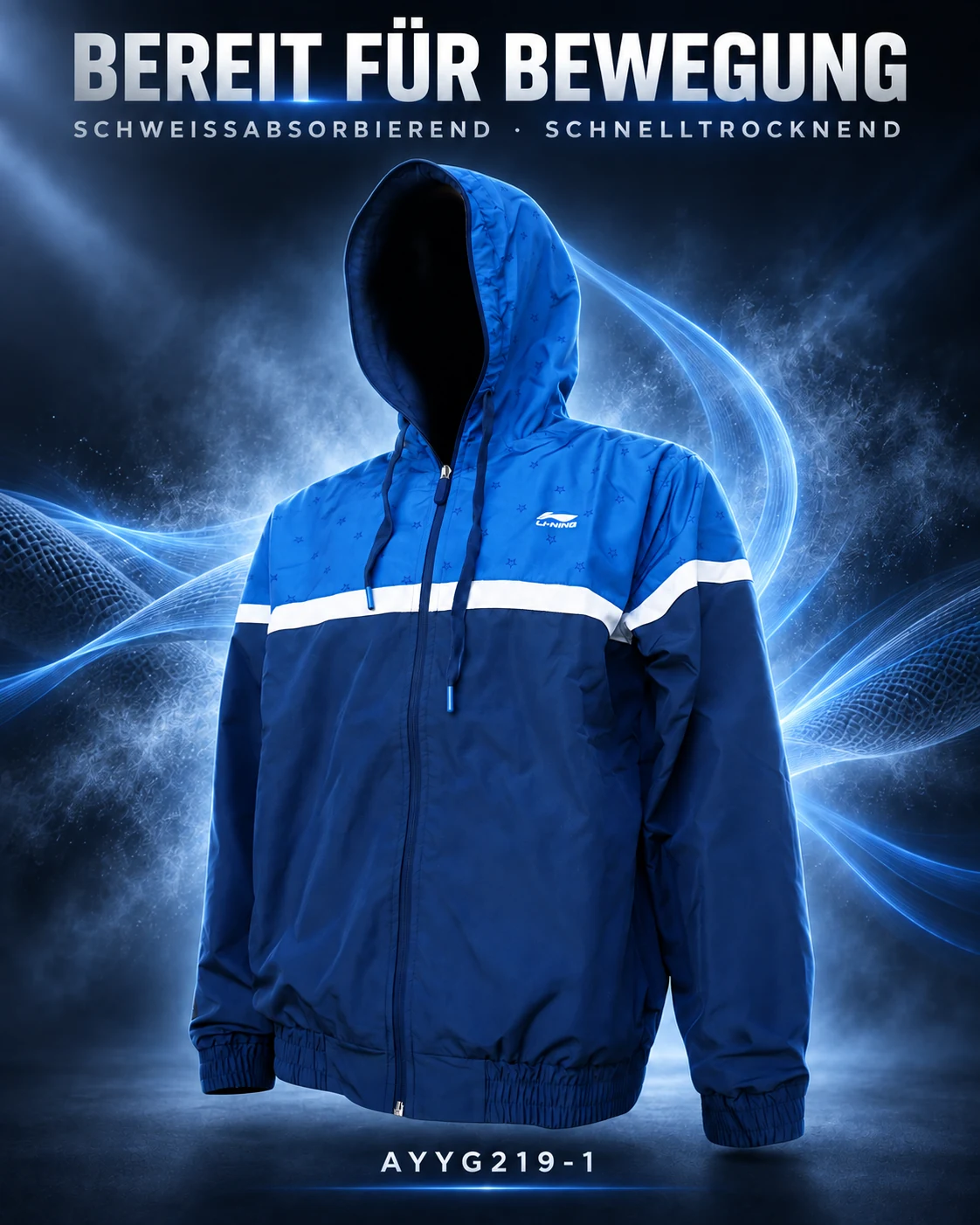 Badminton Hoodie Hooded Jacket - AYYG219-1 3XL = XXL EU