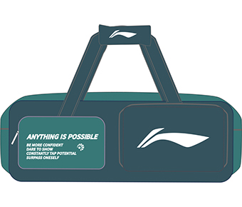 Badminton Square Bag "Motivation" green - ABLU069-3