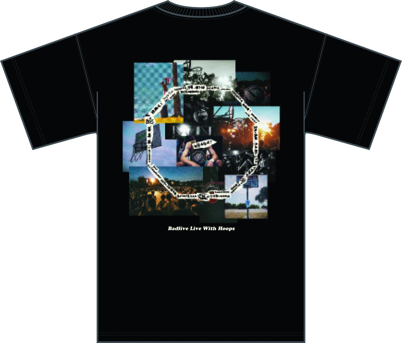 Unisex Basketball T-Shirt "BADFIVE" No-War black - AHST281-2 5XL = 4XL EU