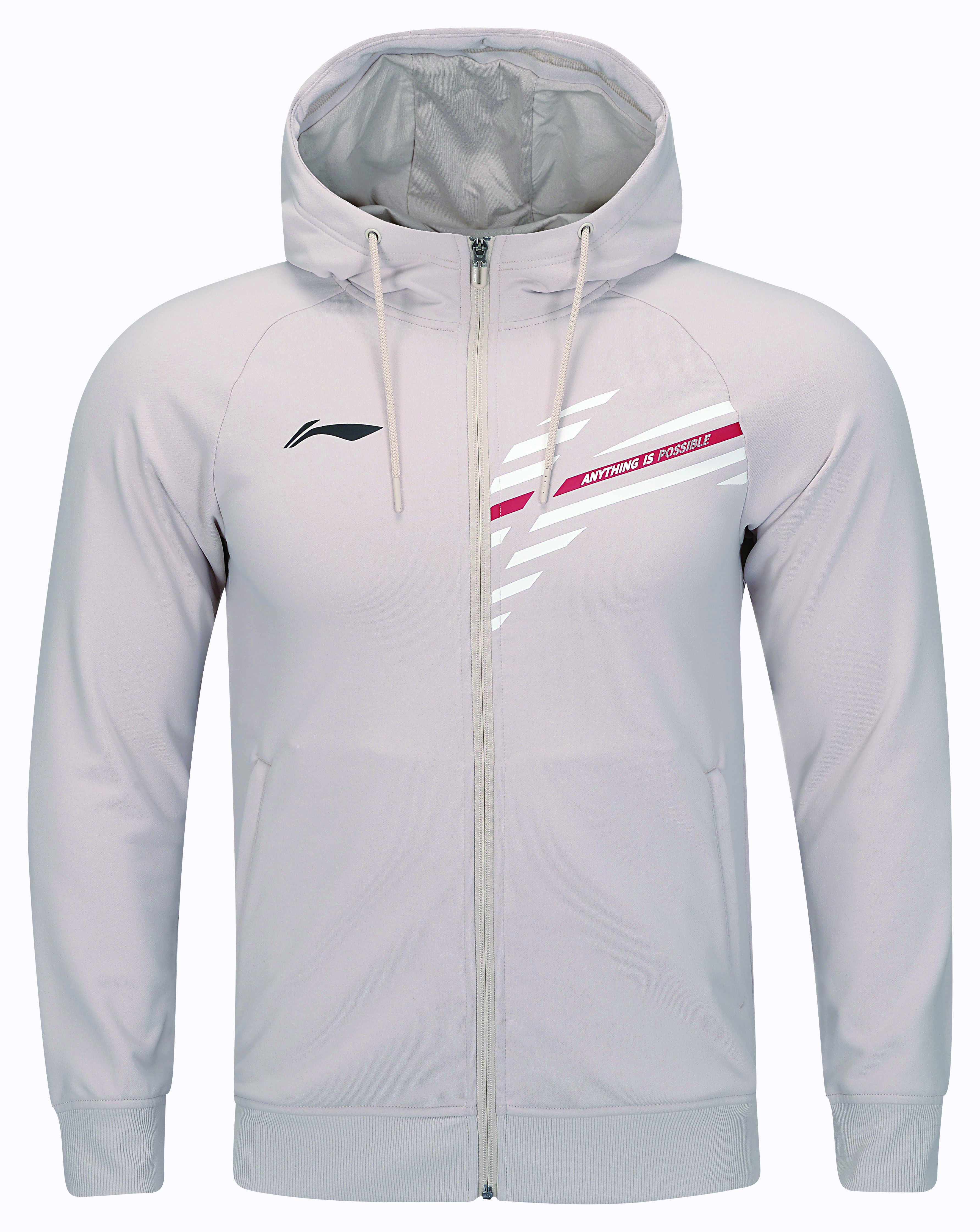 Herren Jacken-Hoody "Li-Ning Style" - grau - AWDT847-6 XS = XXS EU