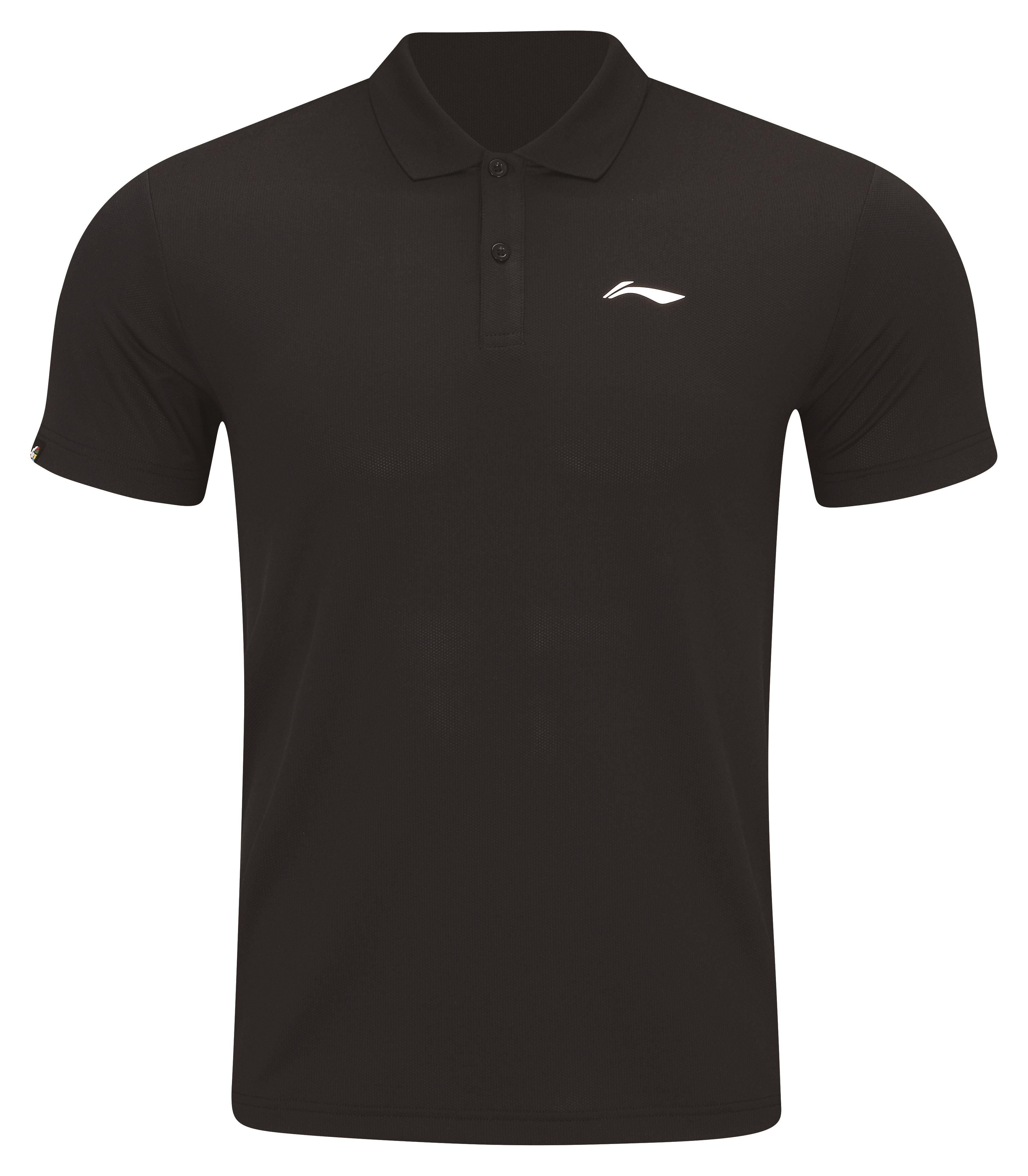 Mens Sports Polo Shirt Basic-P Black - APLR125-3